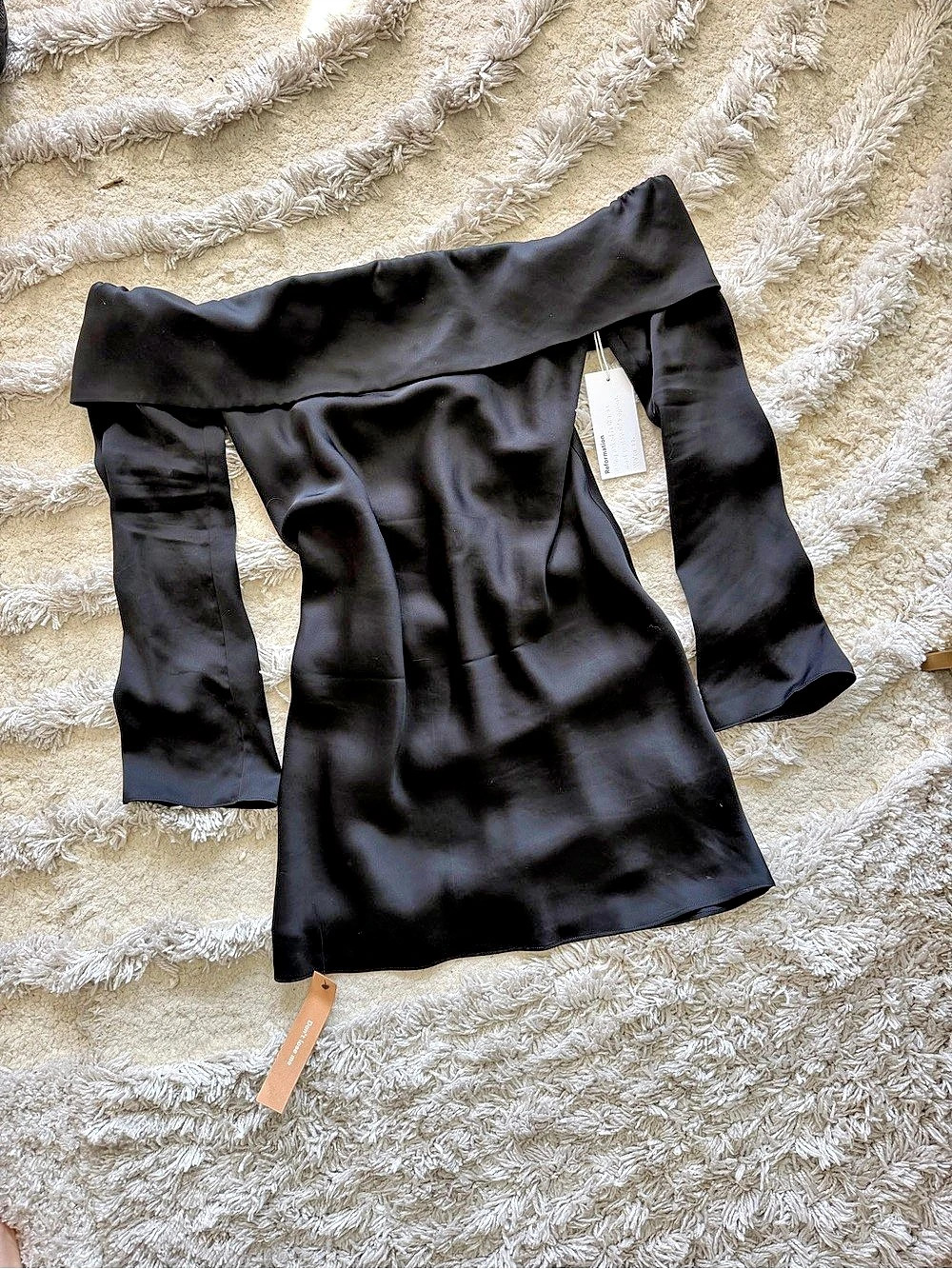 Reformation Maves Dress Off-Shoulder Mini